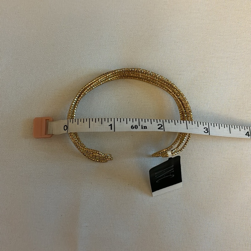 INC Multi Cross Cuff Bracelet Gold - Picture 2 of 2
